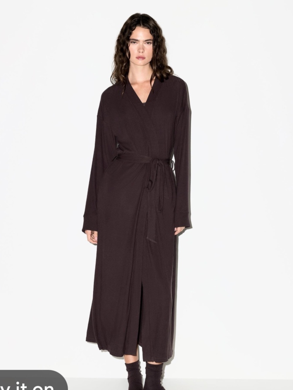 SKIMS SOFT LOUNGE LONG ROBE XXS